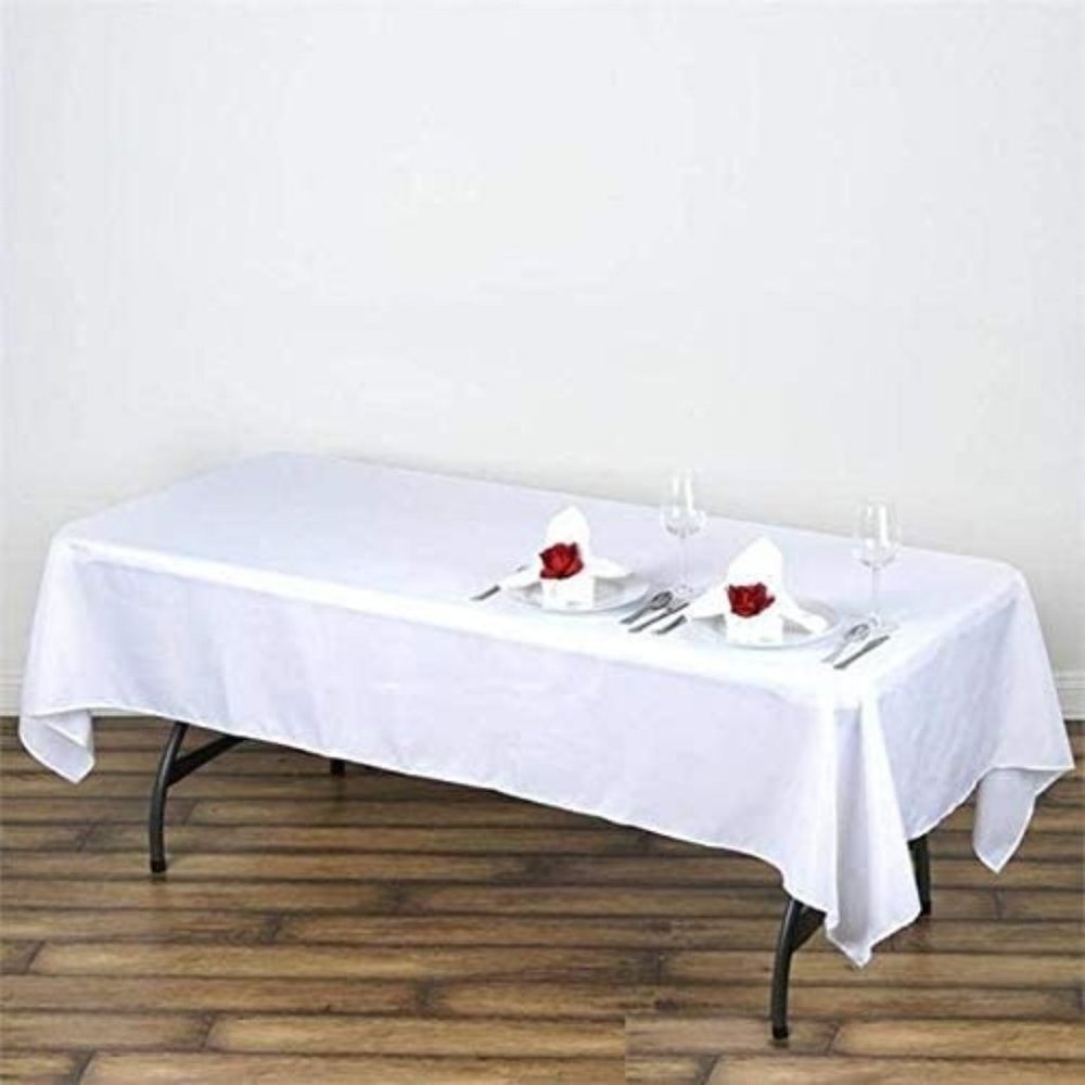 Plastic Tablecloth 54in. x 108in. Rectangle Table Cover Perfect for Parties, Gra